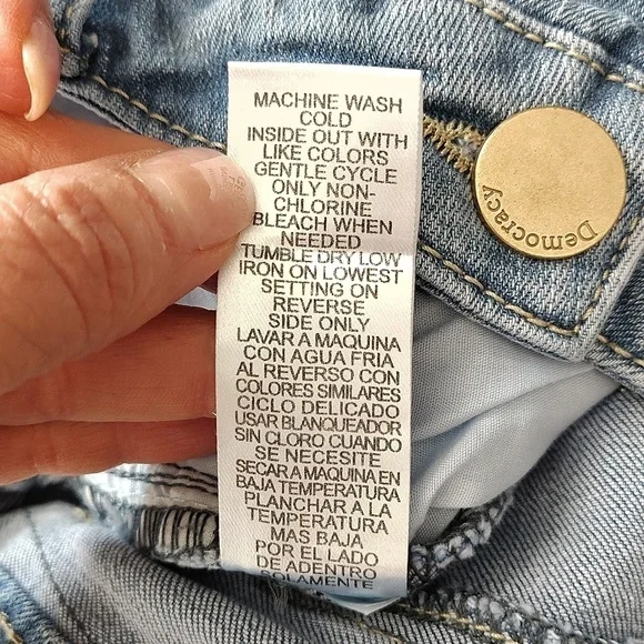 Democracy Ab Solution Denim Jeans Size 10 Straight Leg Ankle Mid To High Waist - Picture 5 of 5